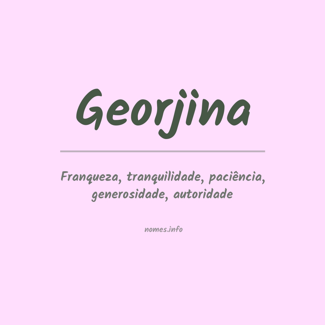 Significado do nome Georjina