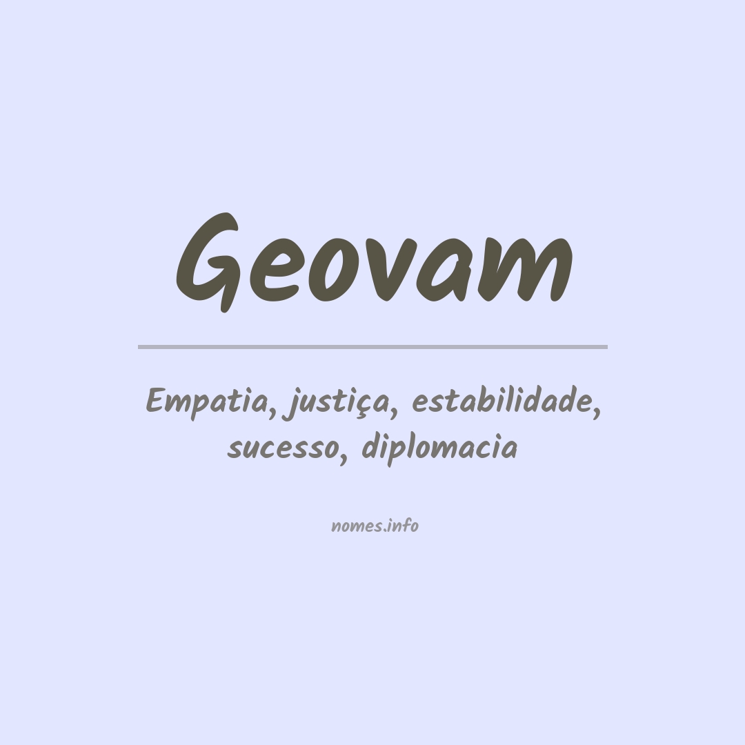 Significado do nome Geovam