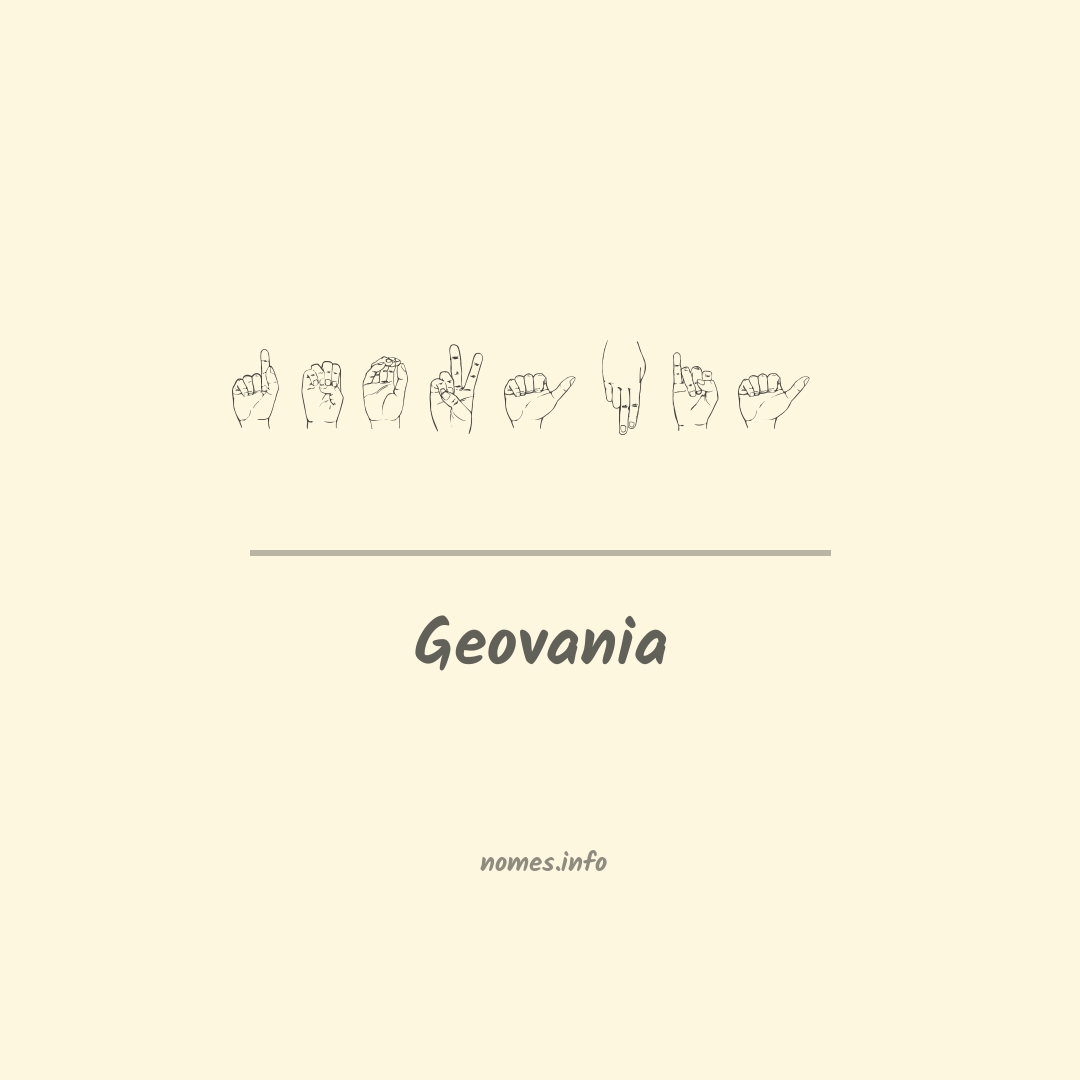 Geovania em Libras