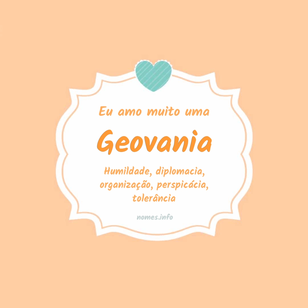 Eu amo muito Geovania
