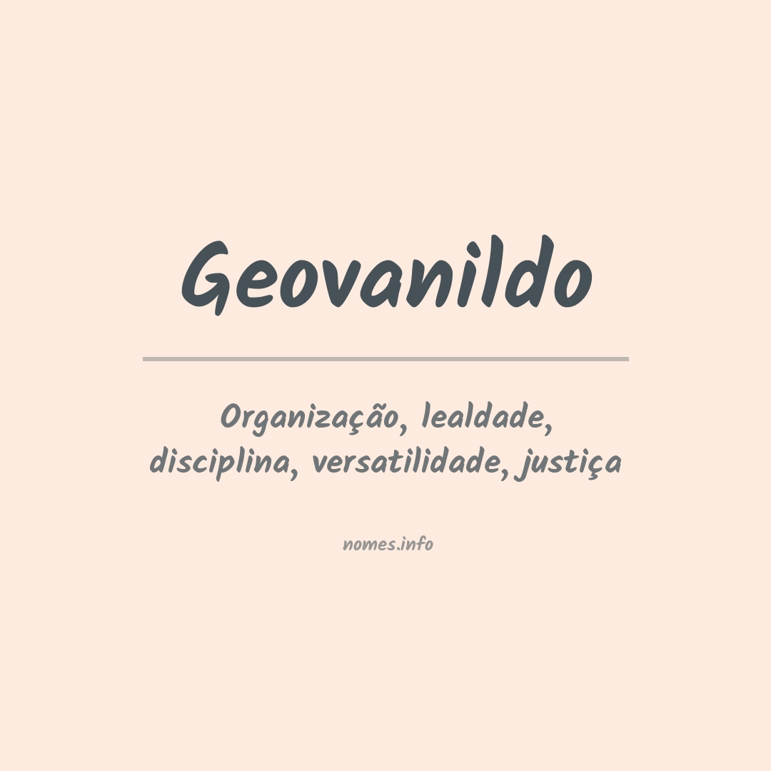 Significado do nome Geovanildo