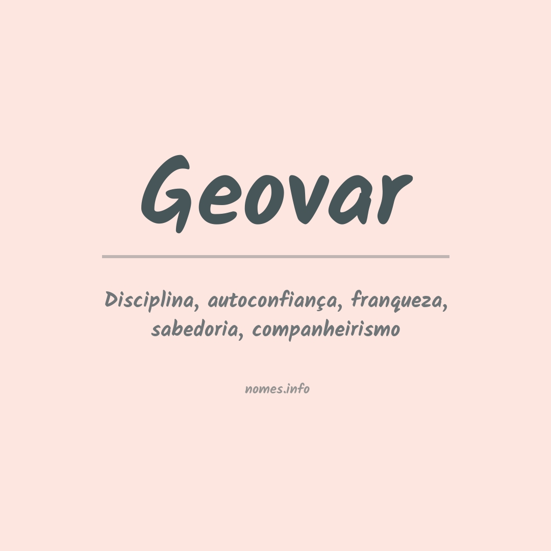 Significado do nome Geovar
