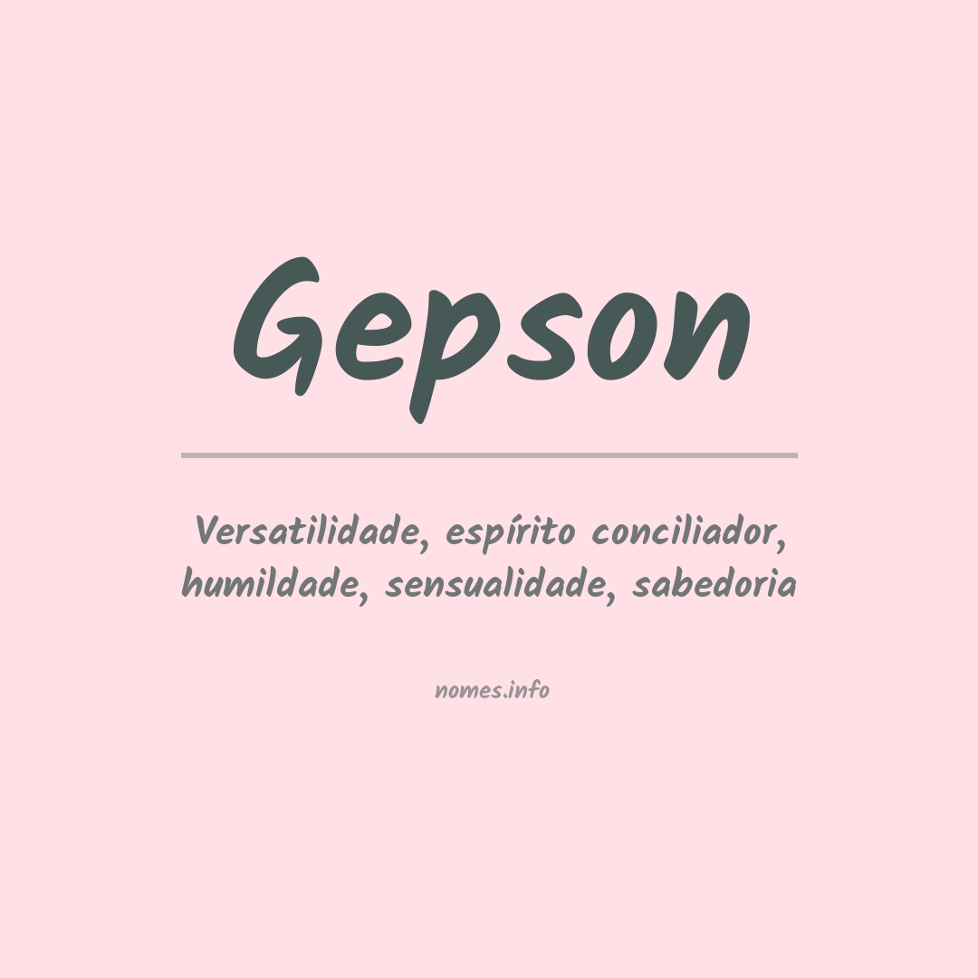 Significado do nome Gepson