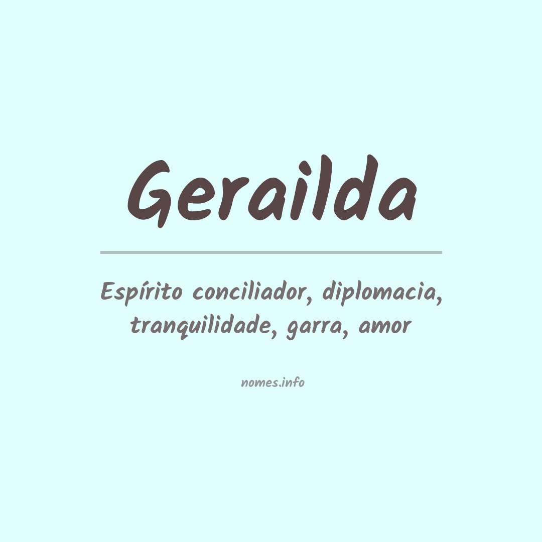 Significado do nome Gerailda