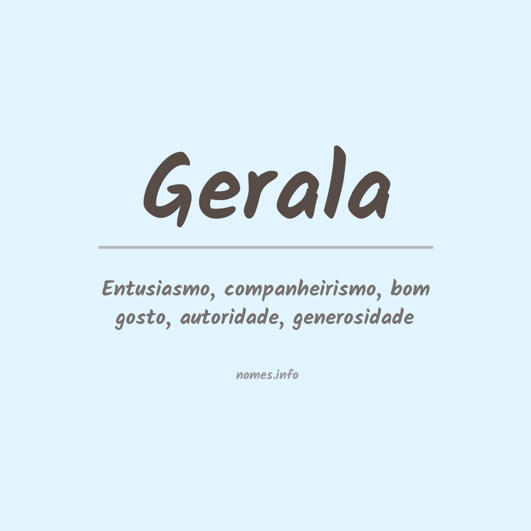 Significado do nome Gerala