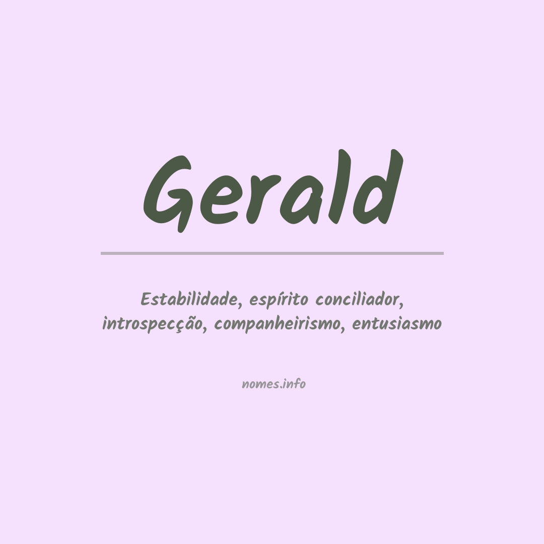 Significado do nome Gerald