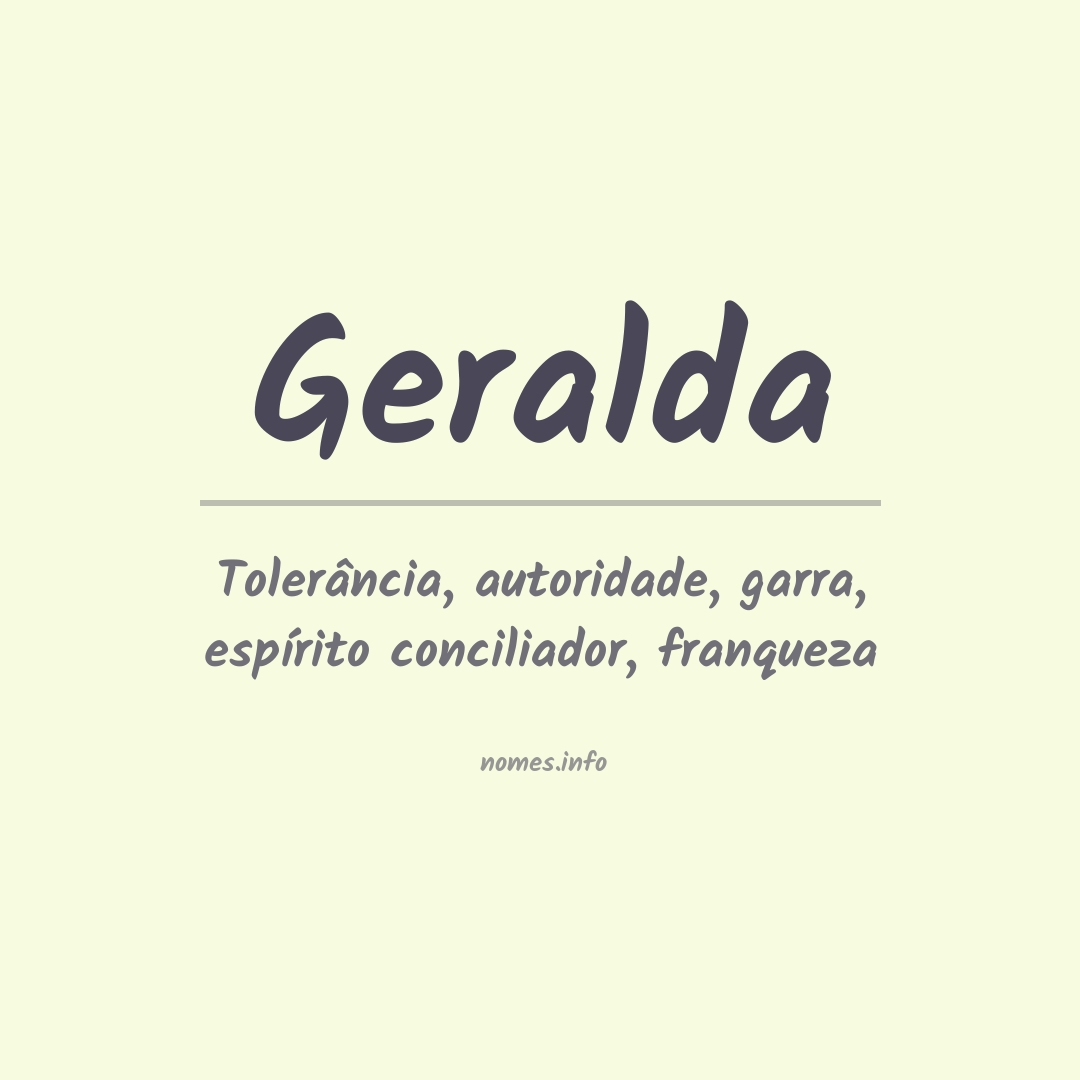 Significado do nome Geralda