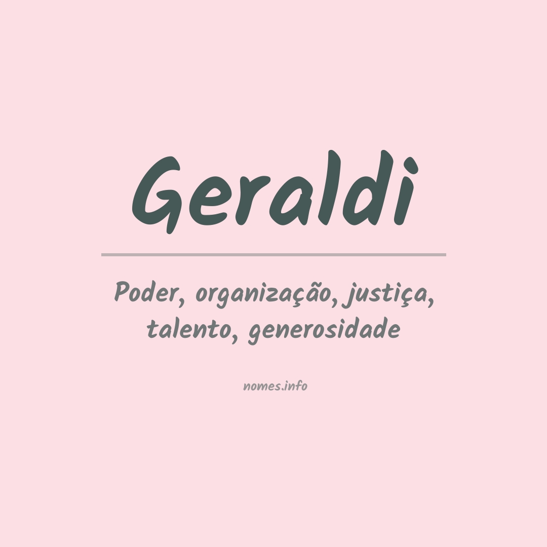 Significado do nome Geraldi