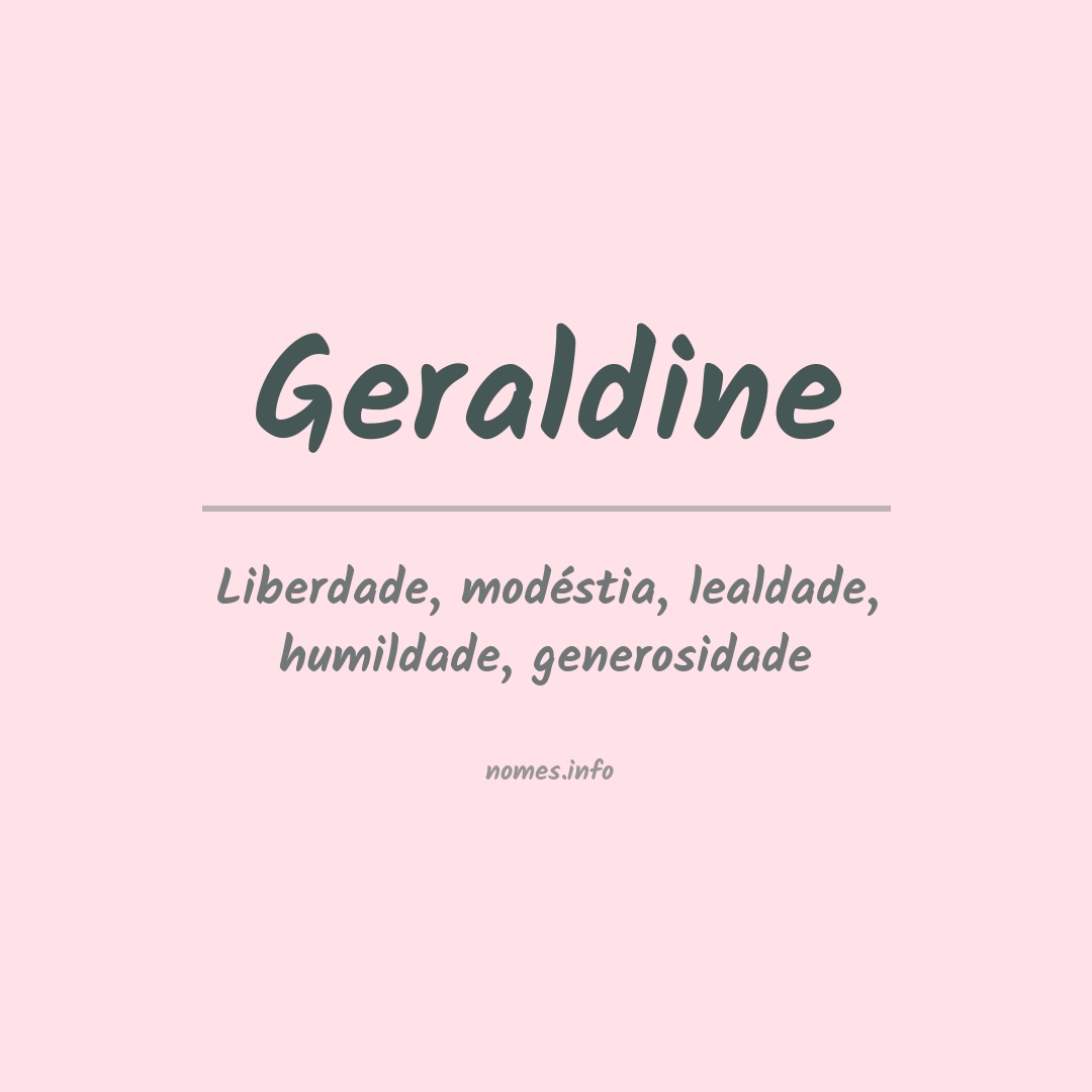 Significado do nome Geraldine
