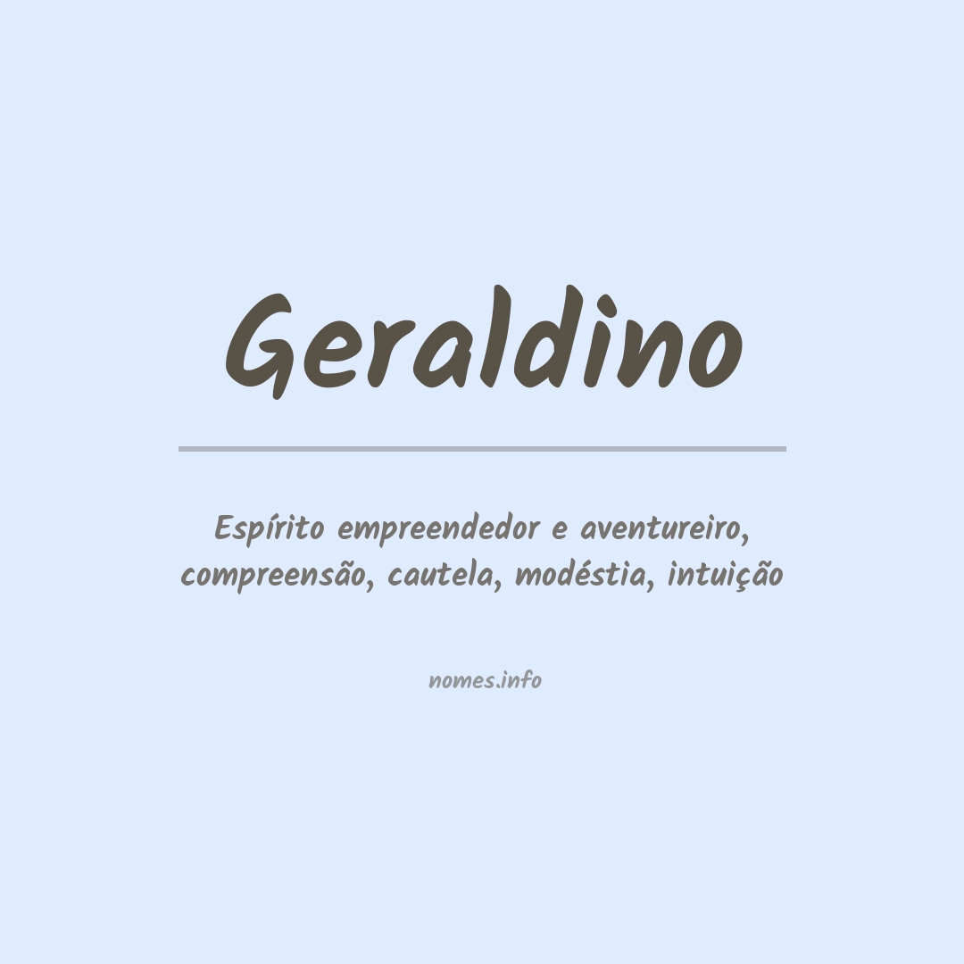 Significado do nome Geraldino