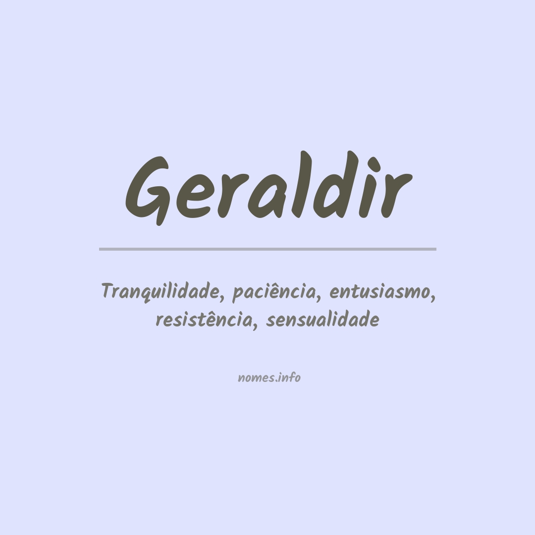 Significado do nome Geraldir