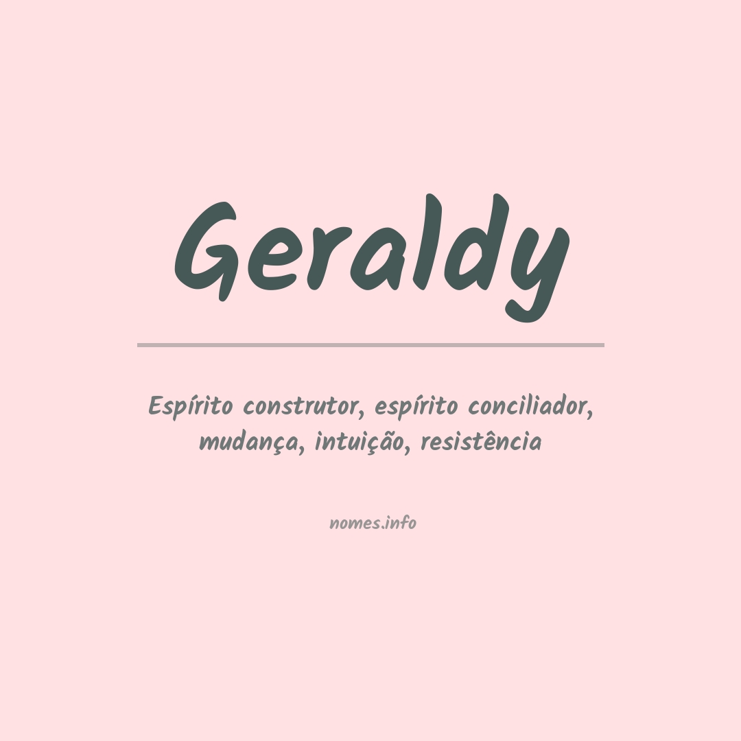 Significado do nome Geraldy