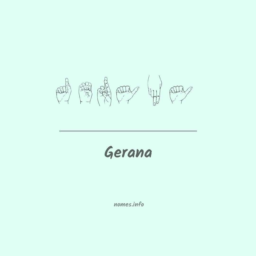 Gerana em Libras
