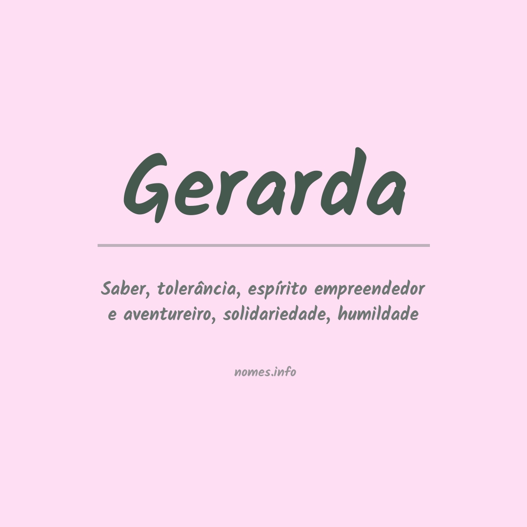 Significado do nome Gerarda