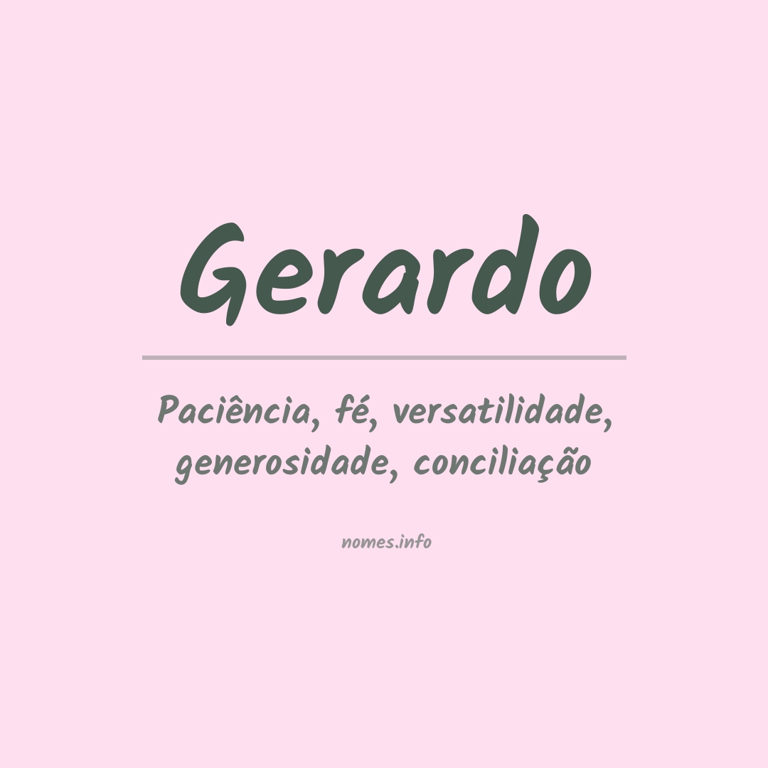 Significado do nome Gerardo