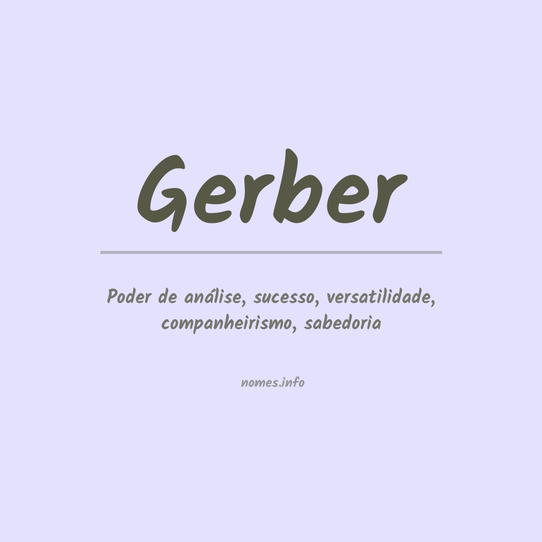 Significado do nome Gerber