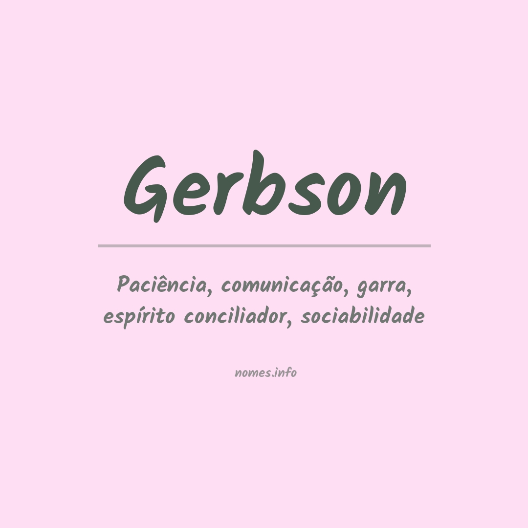 Significado do nome Gerbson