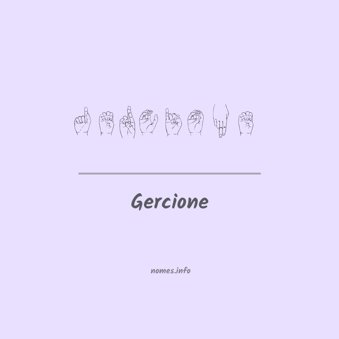 Gercione em Libras