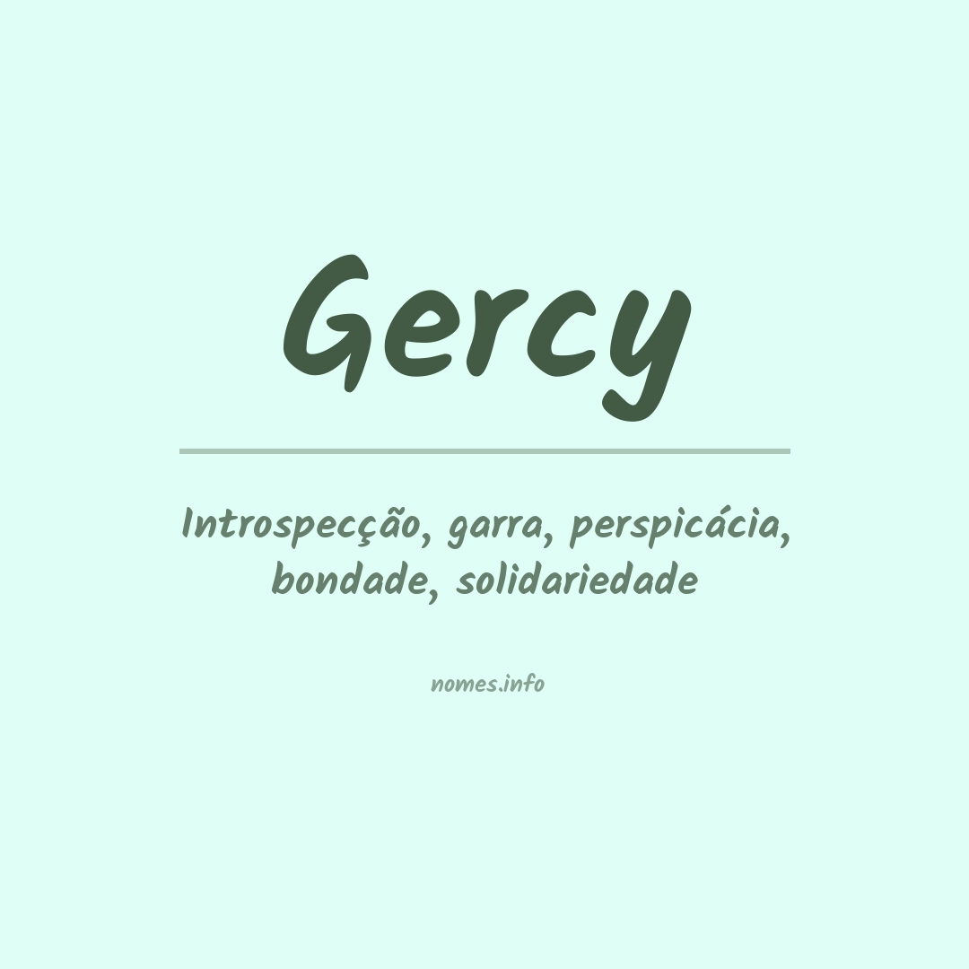 Significado do nome Gercy