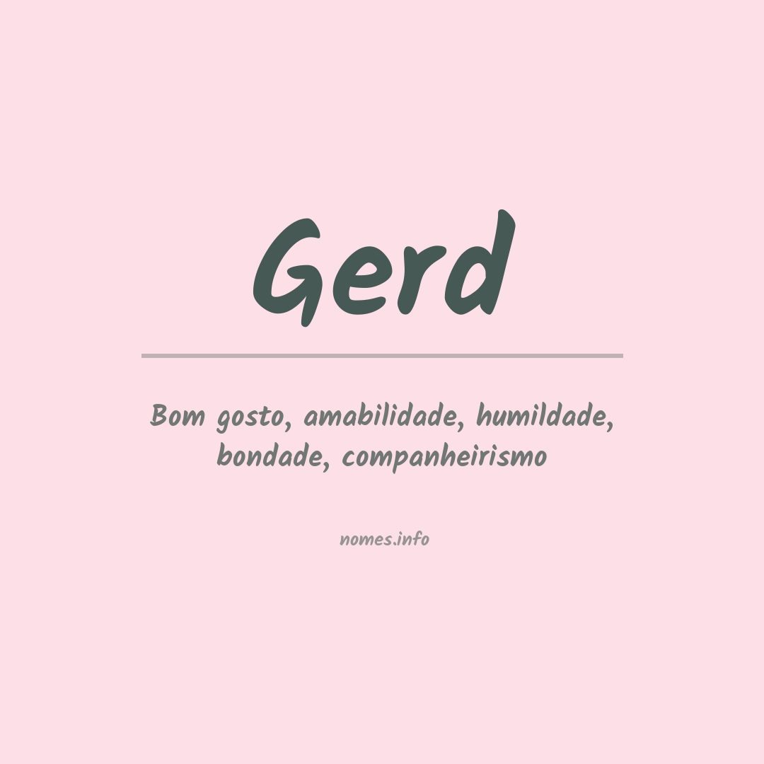Significado do nome Gerd