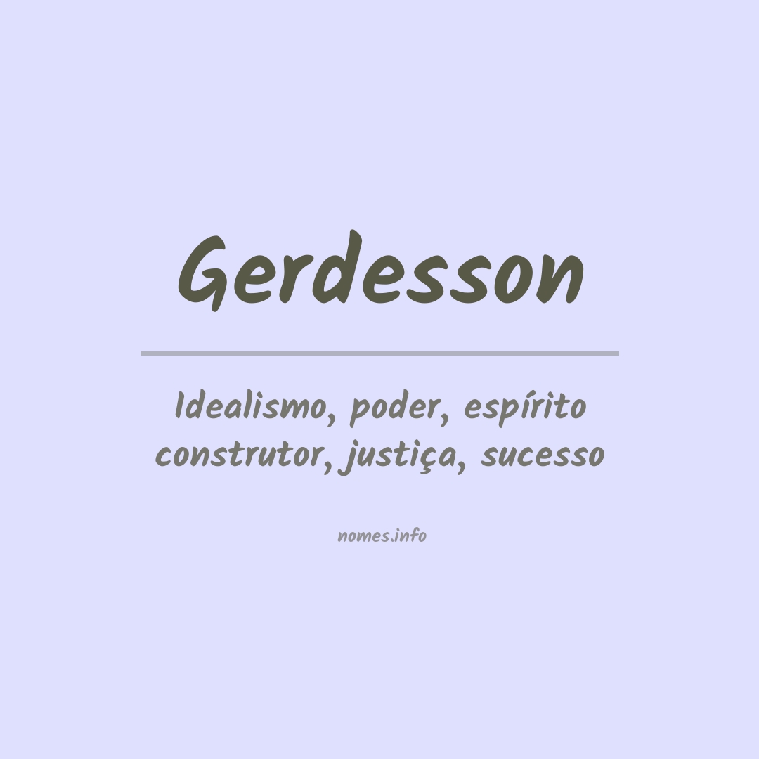 Significado do nome Gerdesson