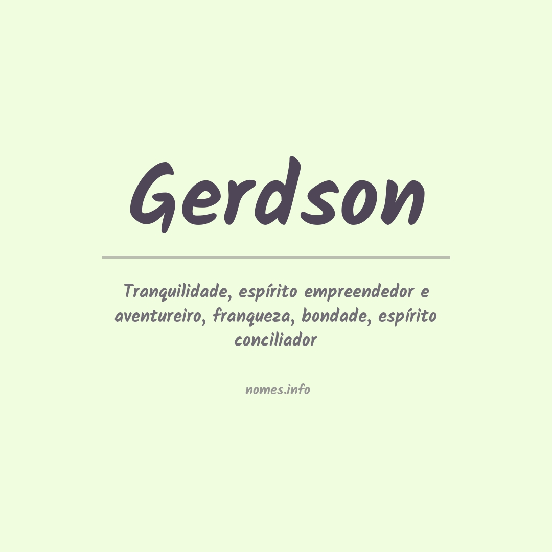 Significado do nome Gerdson