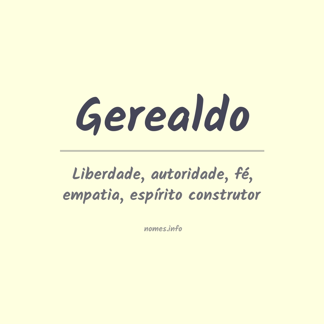 Significado do nome Gerealdo