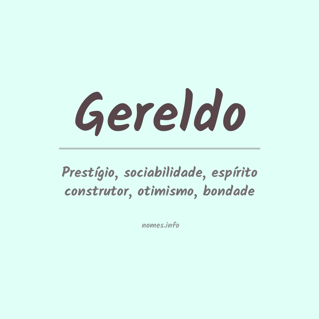 Significado do nome Gereldo