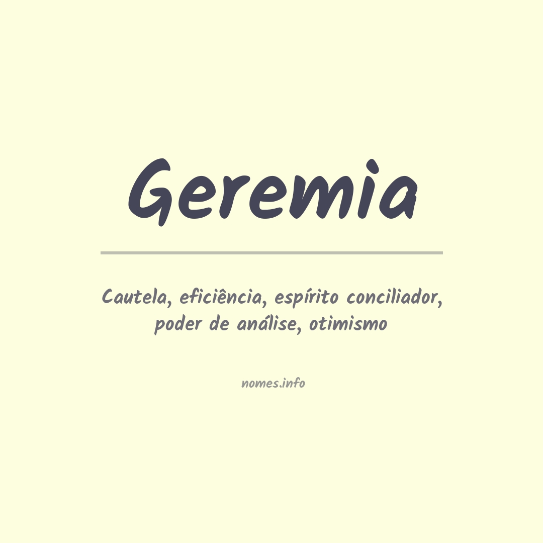 Significado do nome Geremia