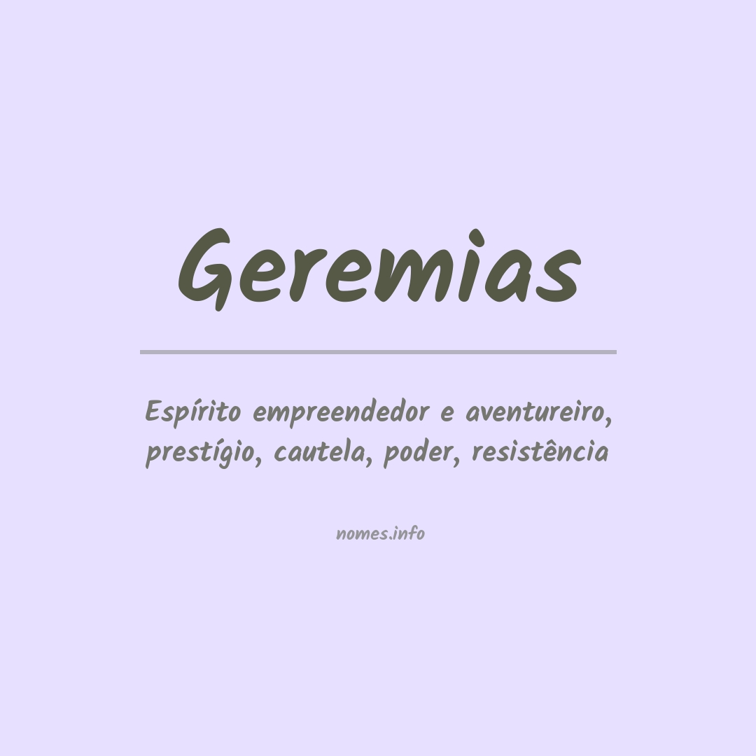 Significado do nome Geremias