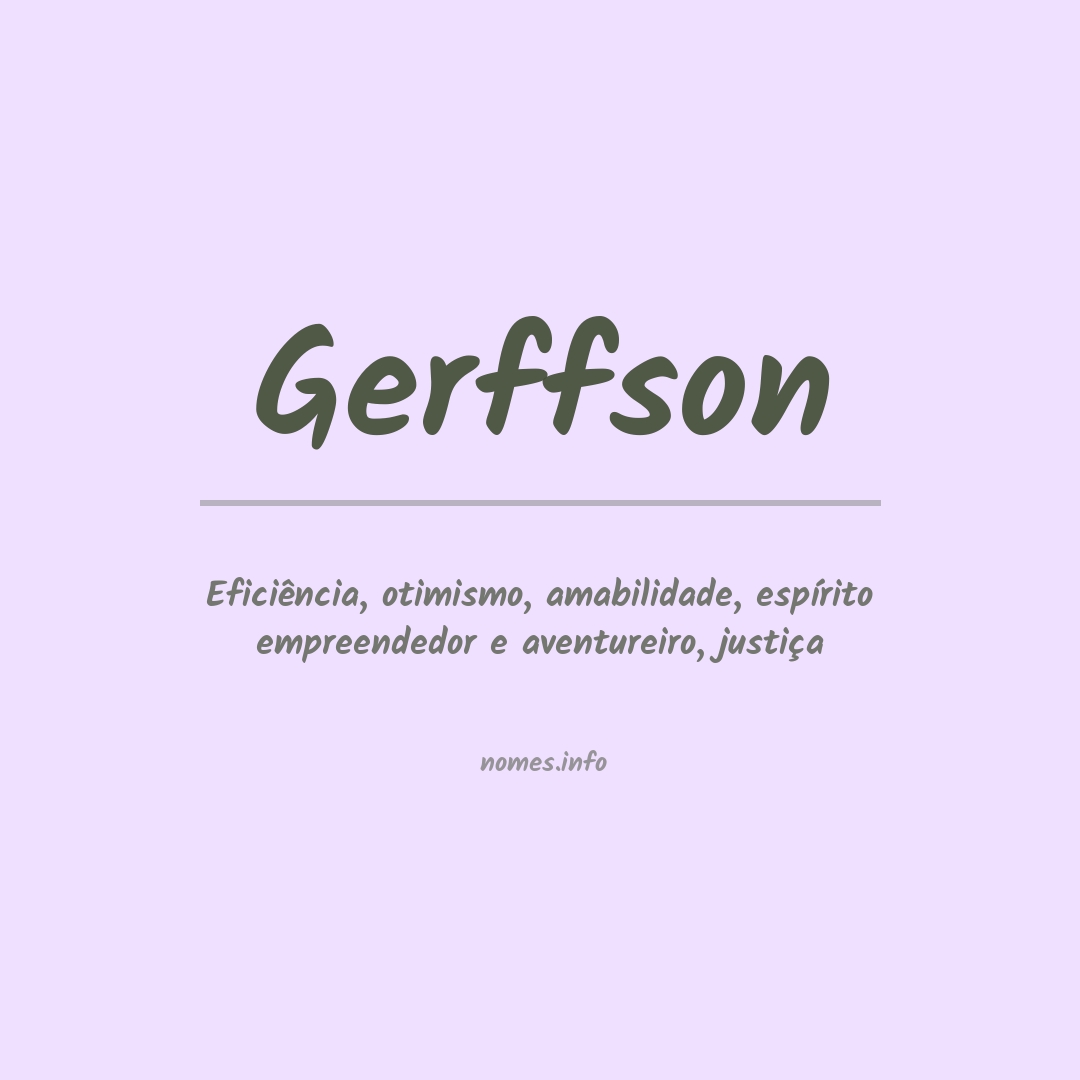 Significado do nome Gerffson