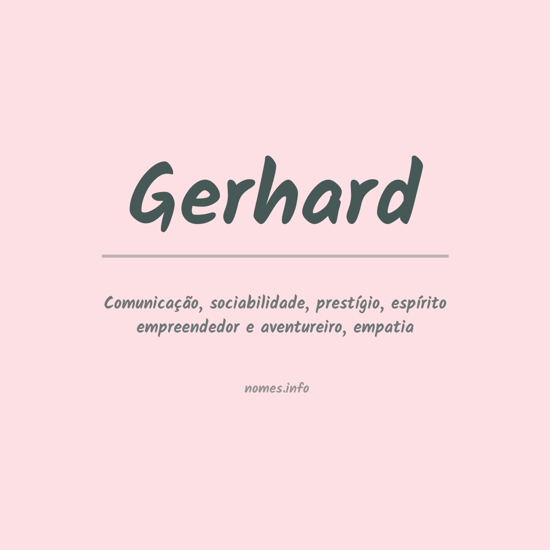Significado do nome Gerhard