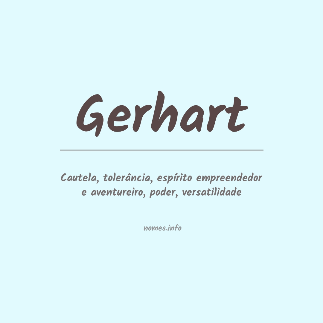 Significado do nome Gerhart