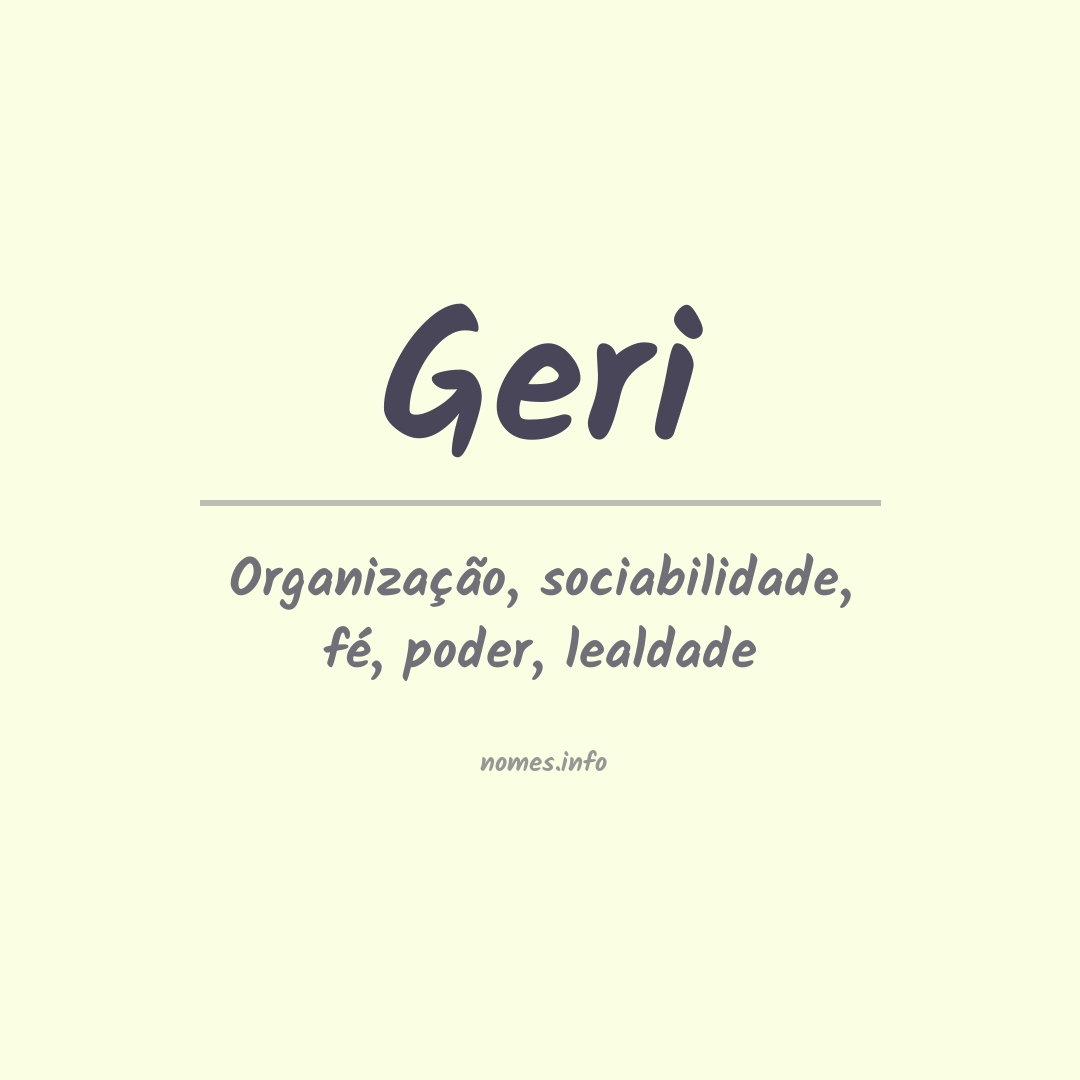 Significado do nome Geri