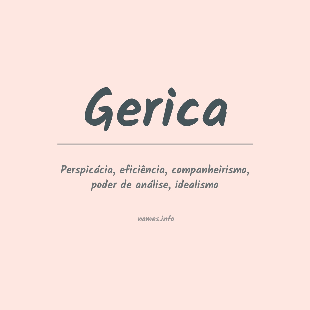 Significado do nome Gerica