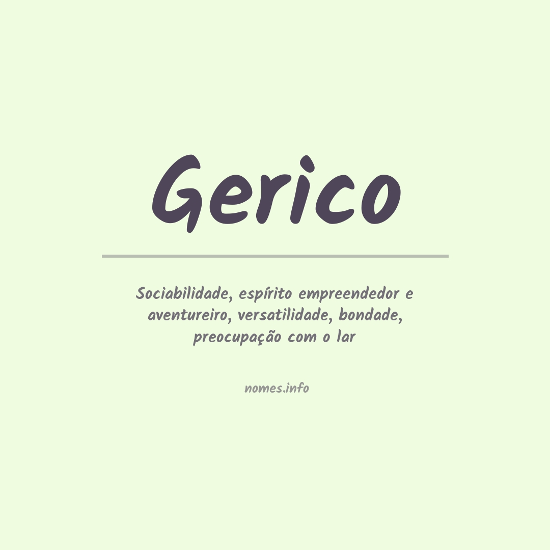 Significado do nome Gerico