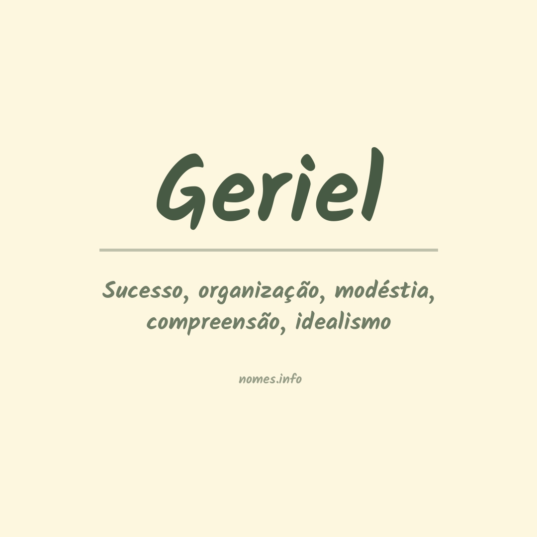 Significado do nome Geriel