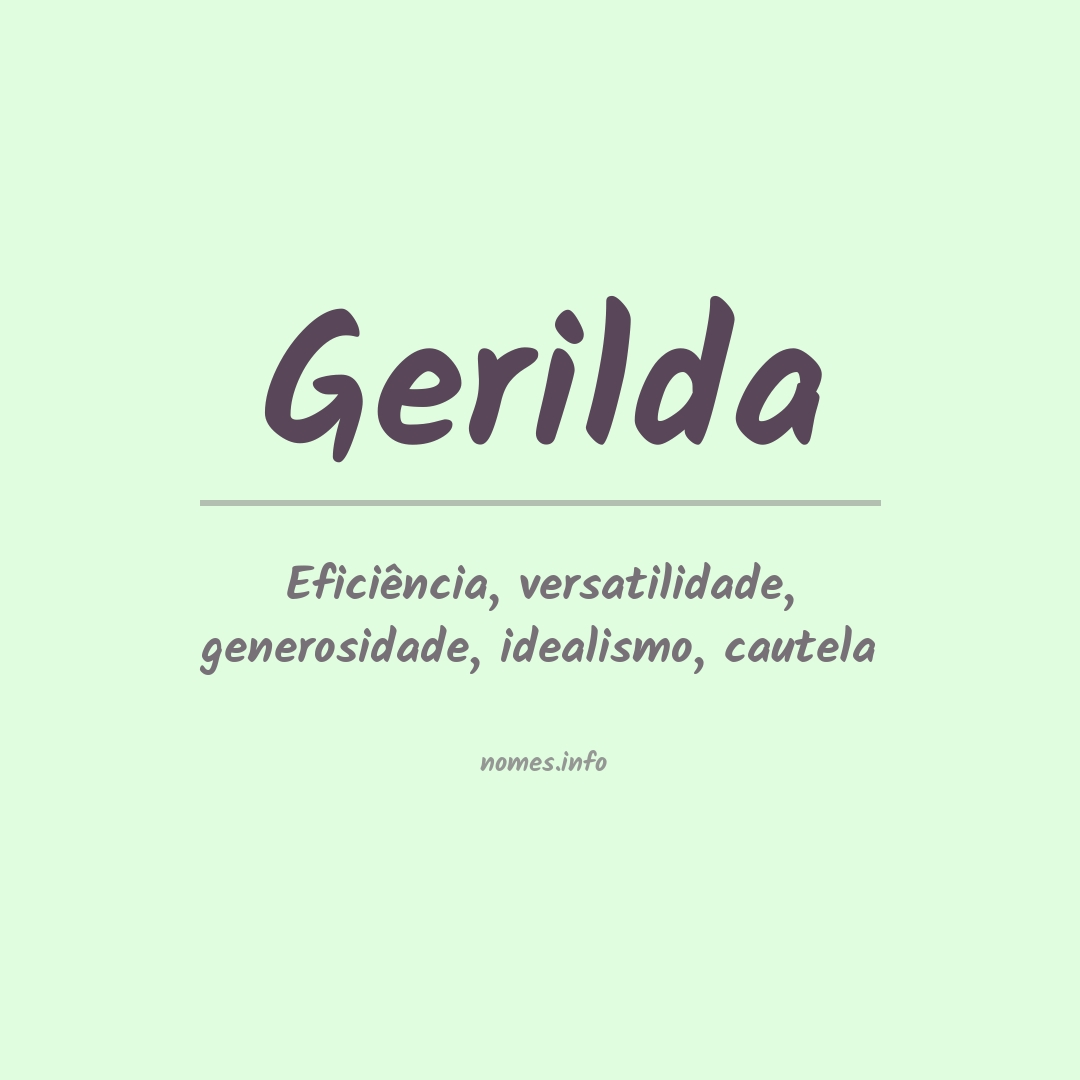 Significado do nome Gerilda