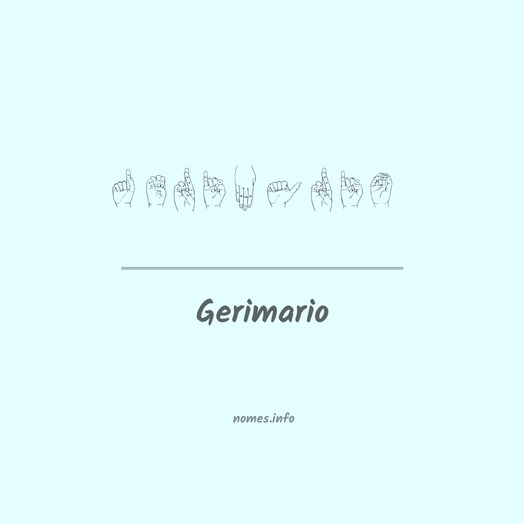 Gerimario em Libras