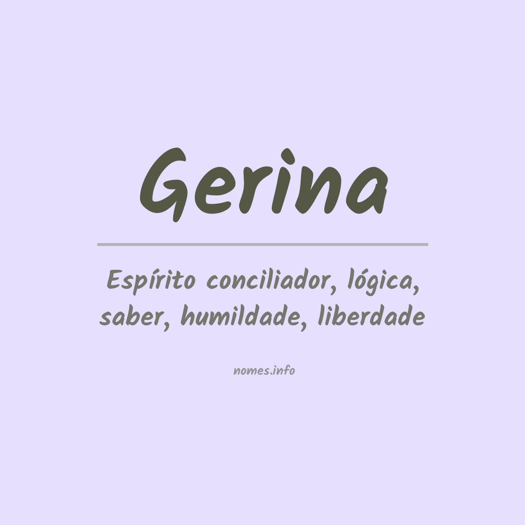 Significado do nome Gerina