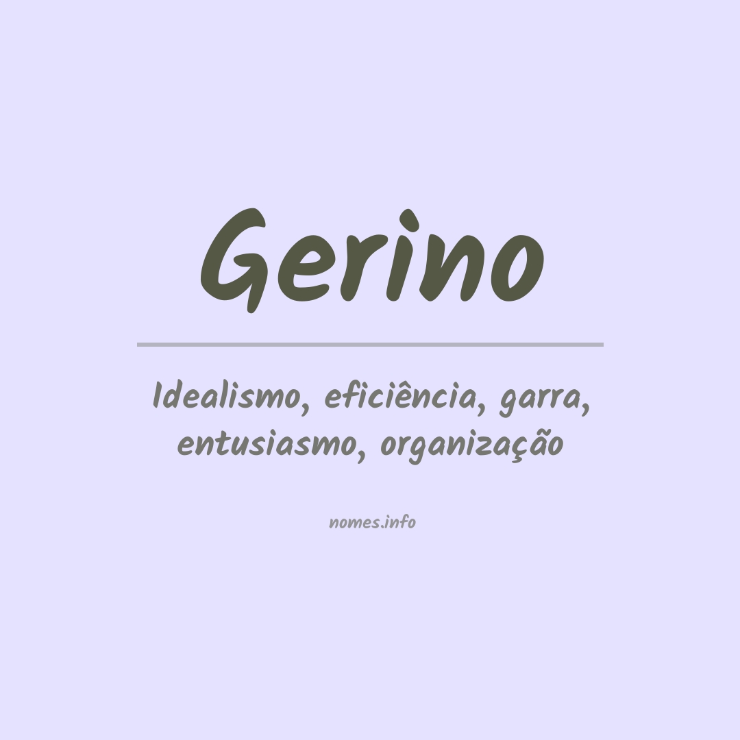 Significado do nome Gerino