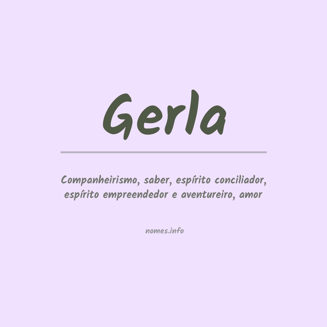 Significado do nome Gerla