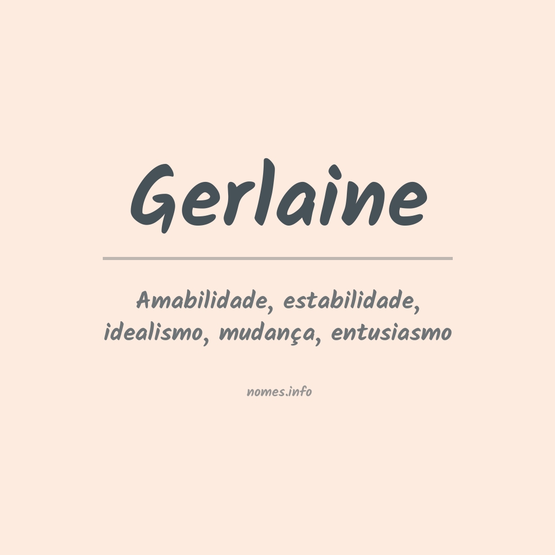 Significado do nome Gerlaine