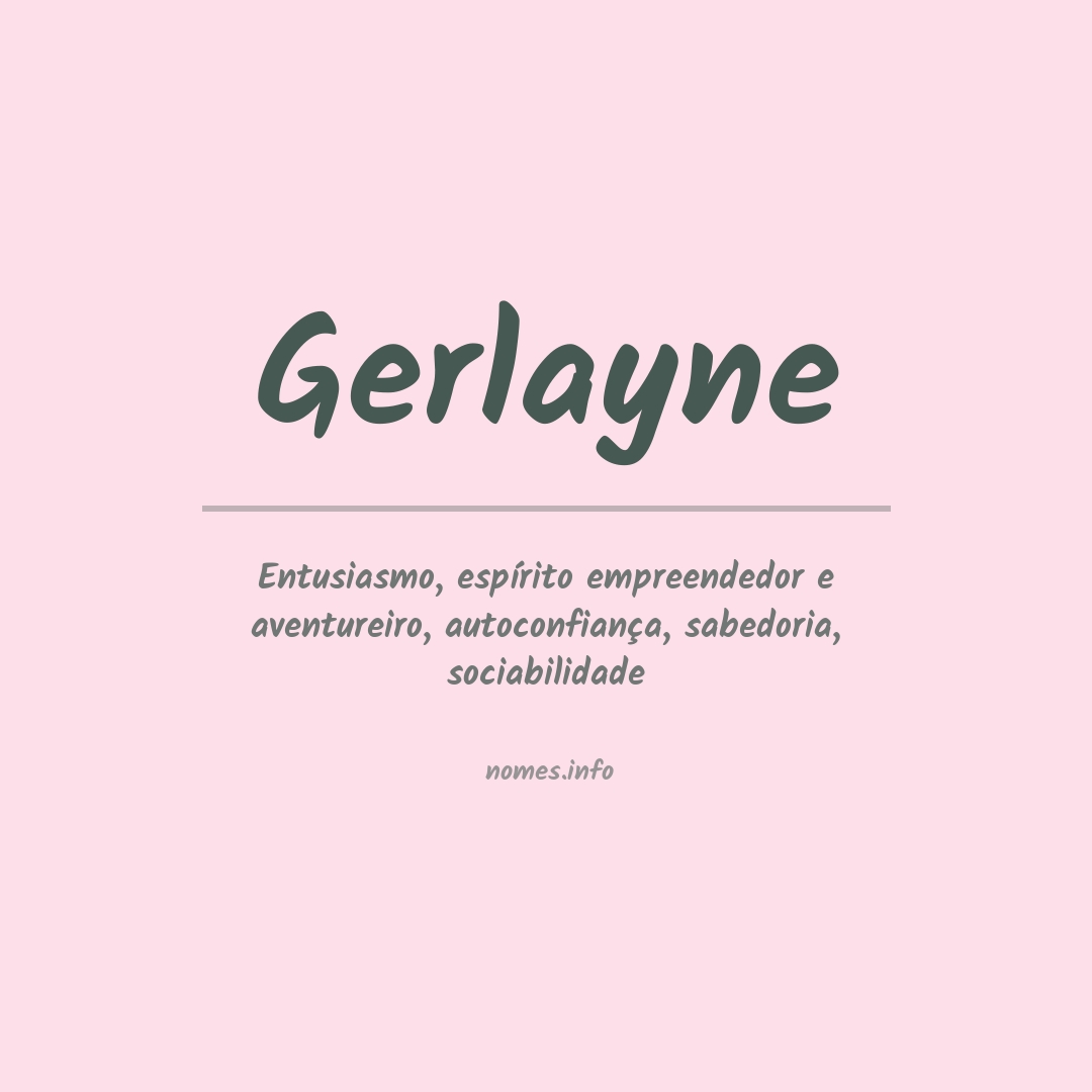 Significado do nome Gerlayne