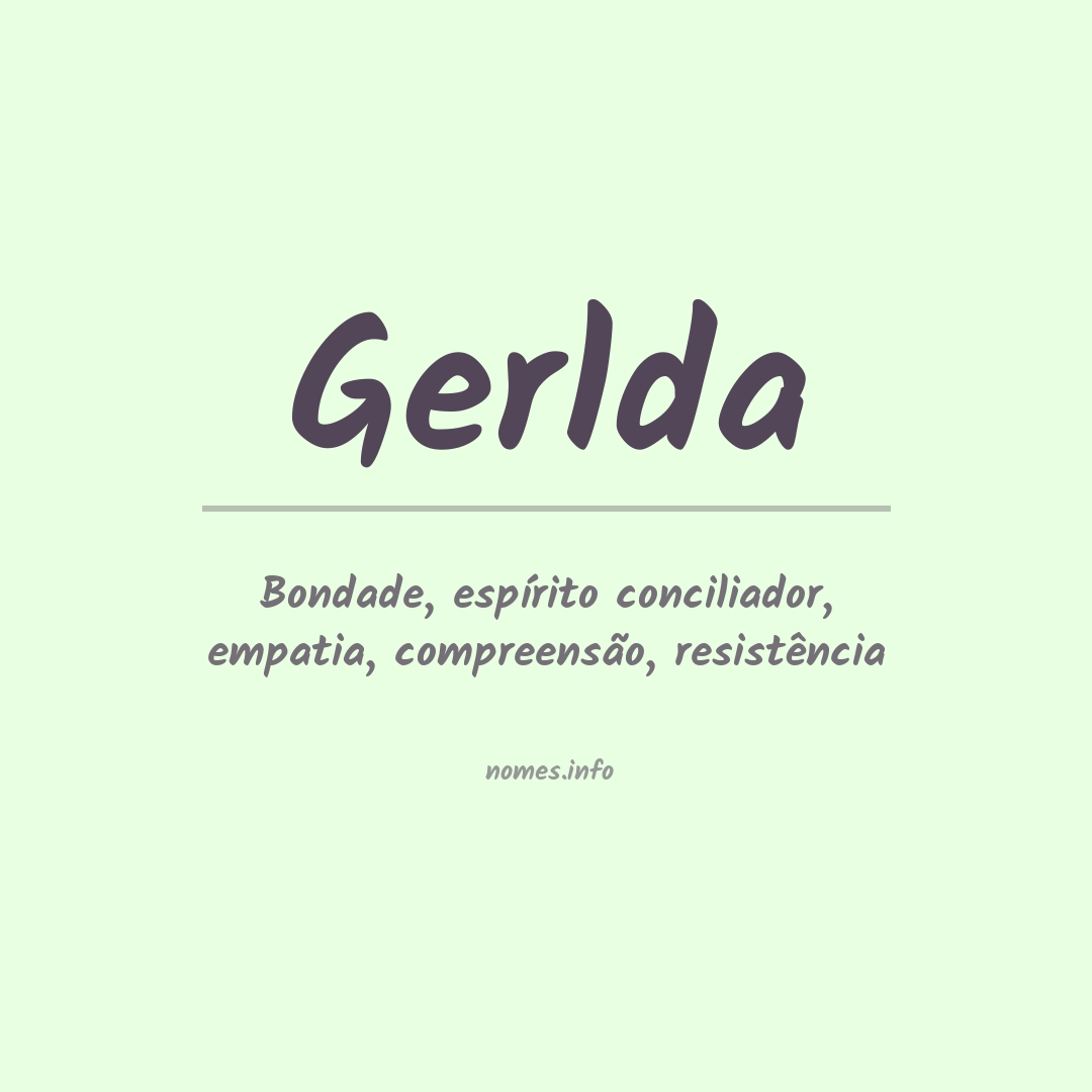 Significado do nome Gerlda