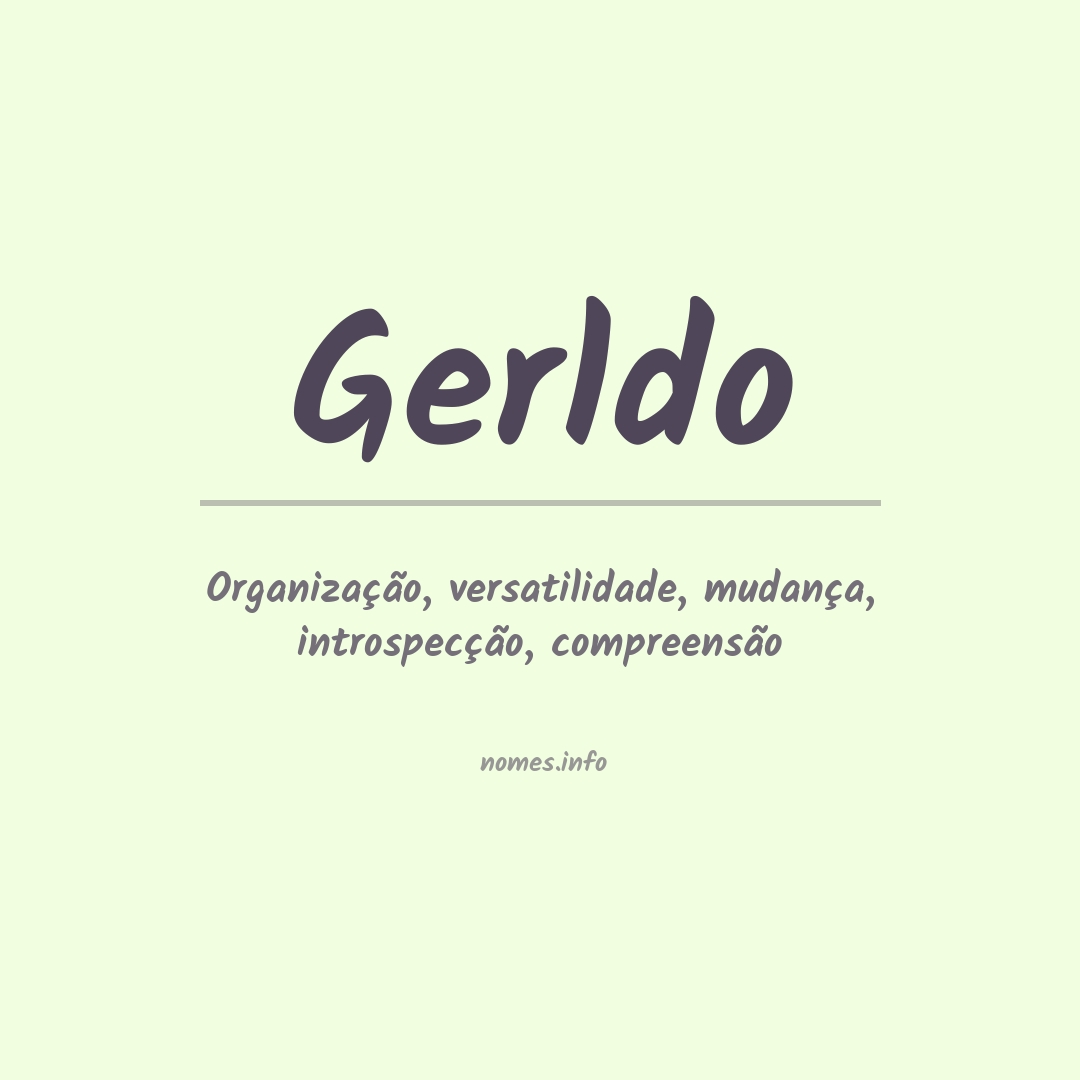 Significado do nome Gerldo