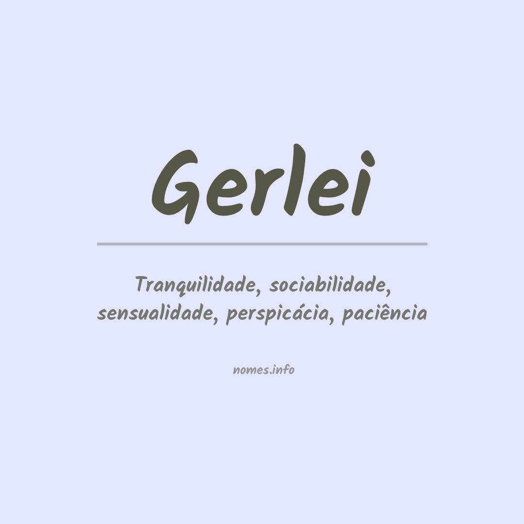 Significado do nome Gerlei