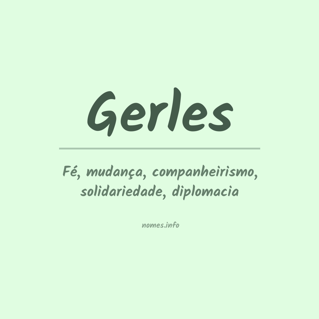 Significado do nome Gerles