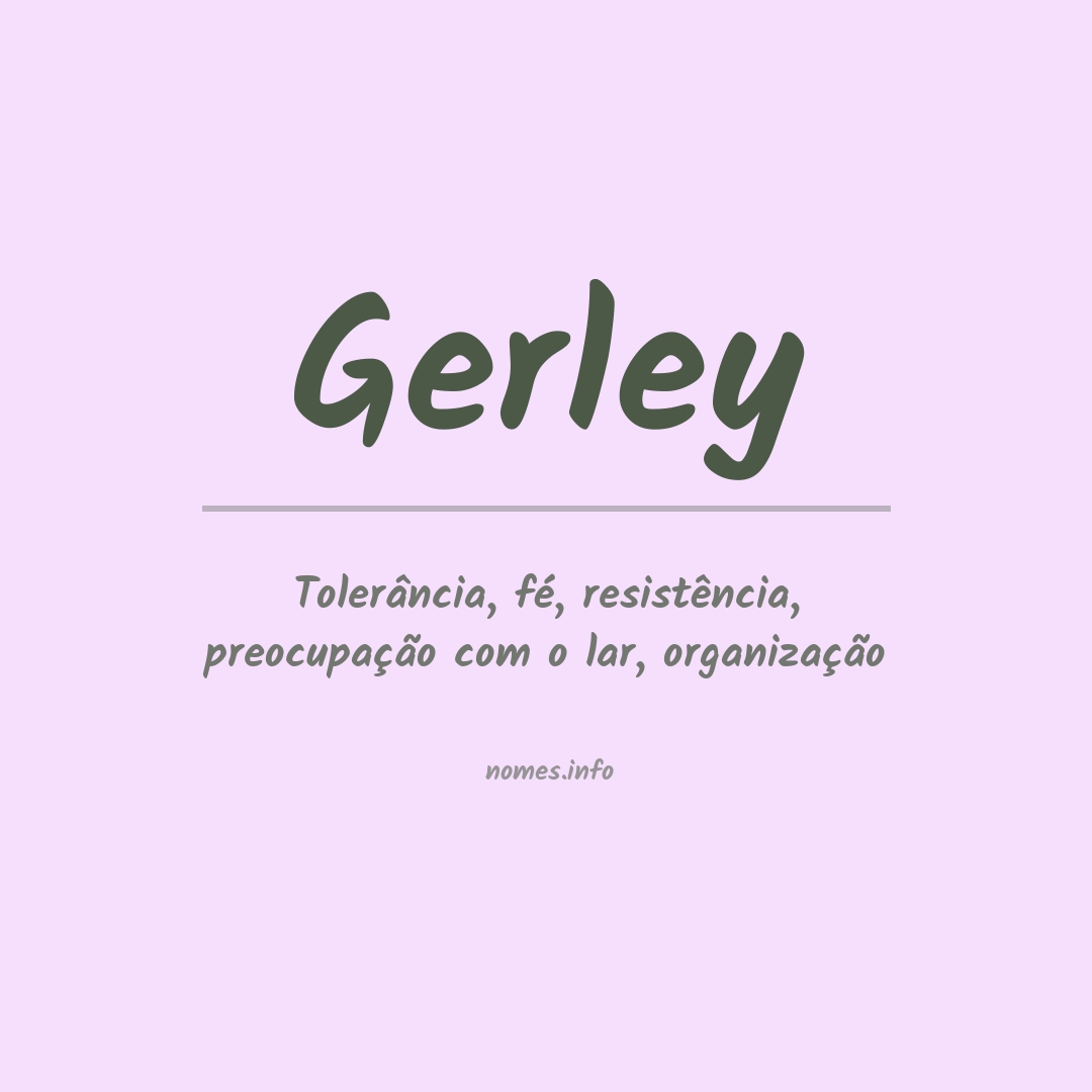 Significado do nome Gerley