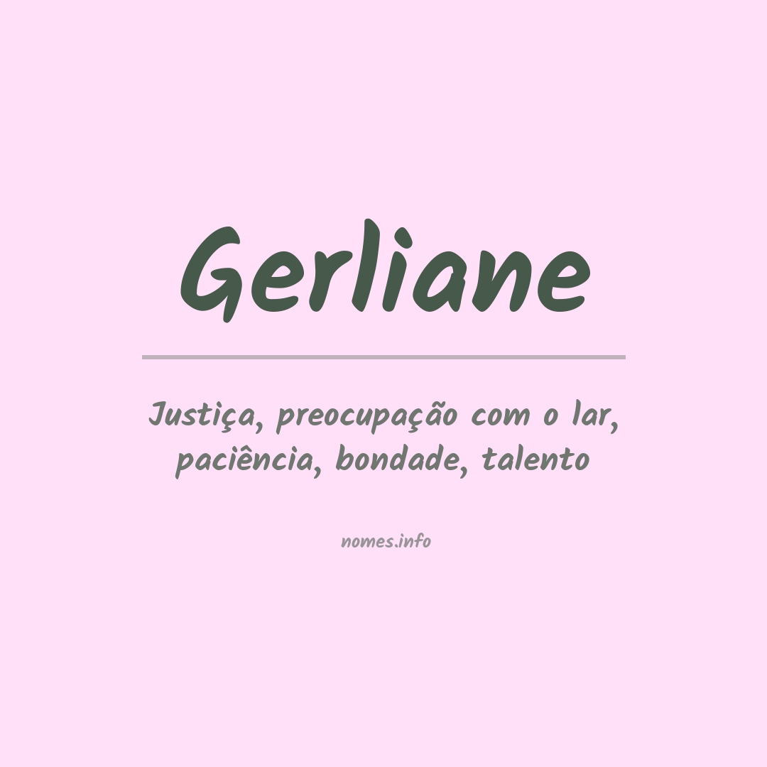 Significado do nome Gerliane